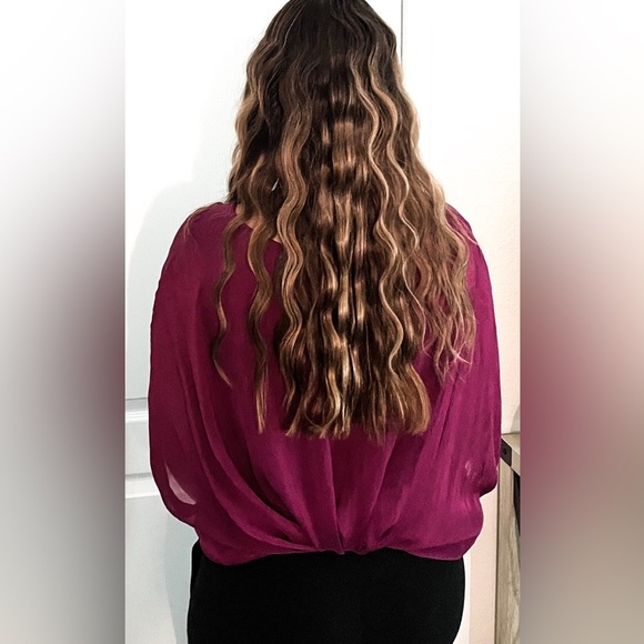 GIUSY Oversized Silk Blouse One Size - Picture 6 of 10